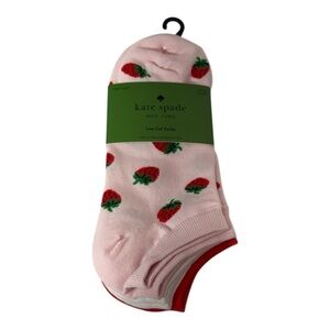 Kate Spade New York Strawberry Low-Cut Socks – 3 Pack – NWT